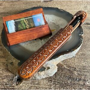 Set Of Unique Wooden Desk Accessories